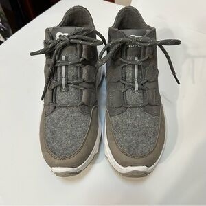 Sorel Kinetic Breakthru Caribou Suede Boot in Quarry and Sea Salt